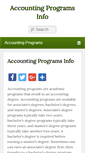 Mobile Screenshot of accountingprogramsinfo.com