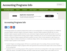 Tablet Screenshot of accountingprogramsinfo.com